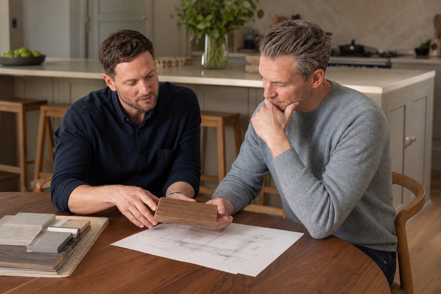 Joinery design consultation in a client's Hertfordshire home