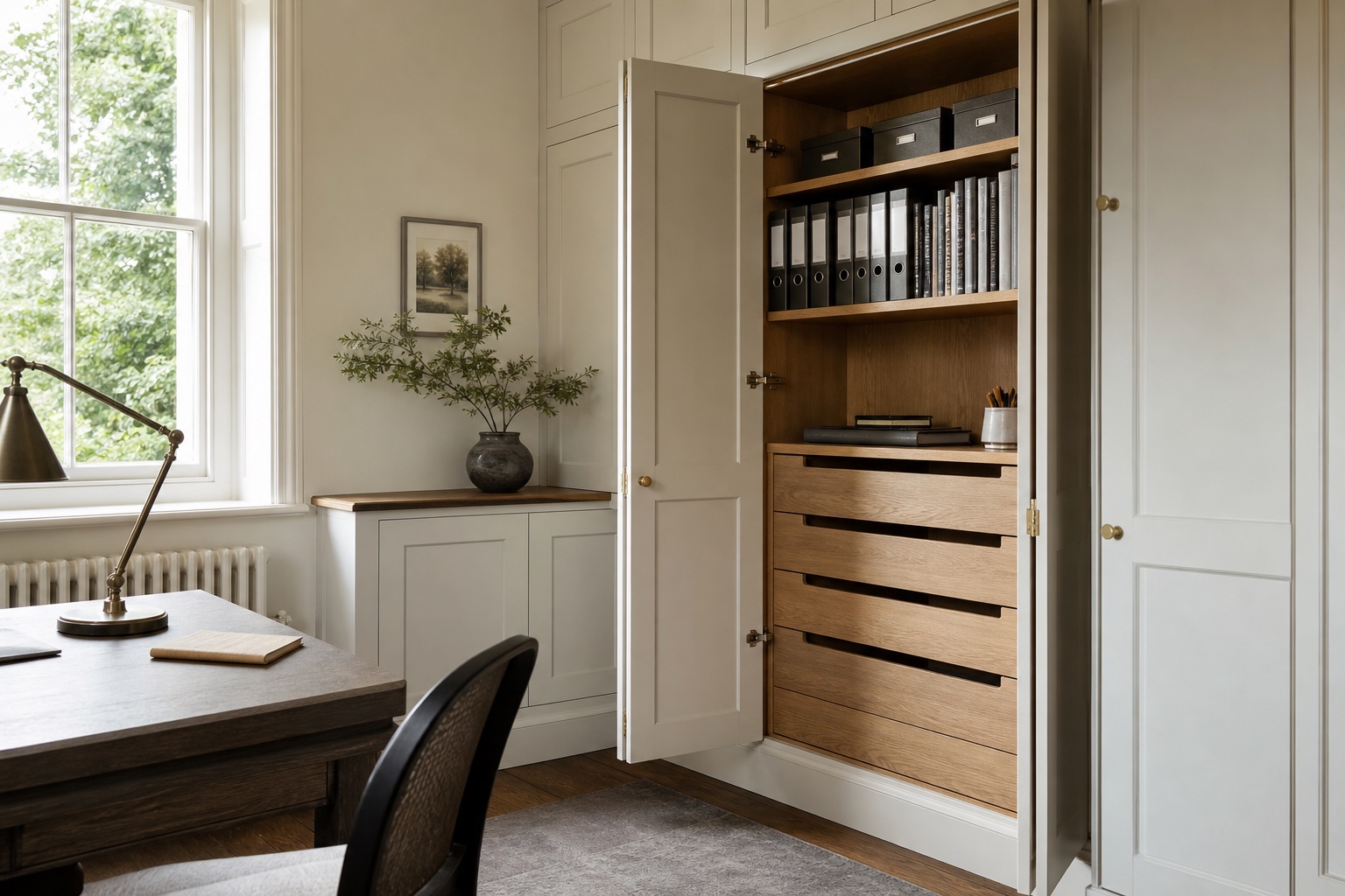 Base cabinets with soft-close drawers